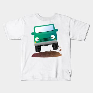 Cute 4X4 offroad vehicle cartoon car Kids T-Shirt